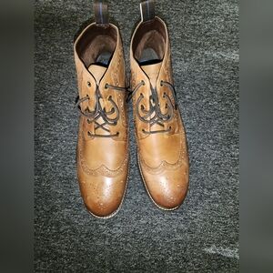 Nunn Bush Men's Brown Lace-Up Brogue Boots